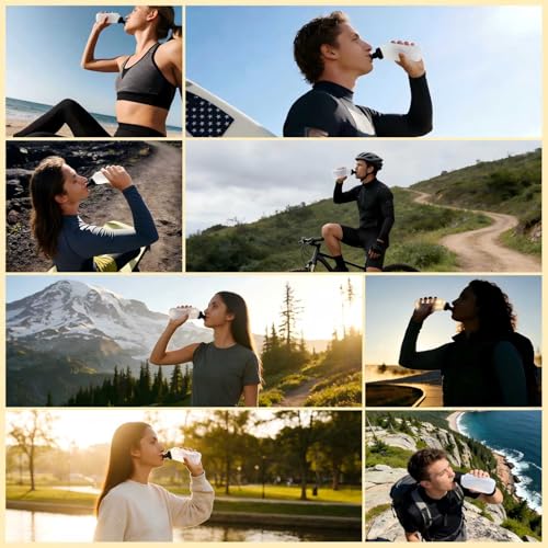 2x10oz BPA-Free Water Bottles for the Running Hydration Belt, Fuel Belts Replacement Bottle Set for Marathon Walking Hiking Cycling Trail Skiing（2 Pack） - Image 5