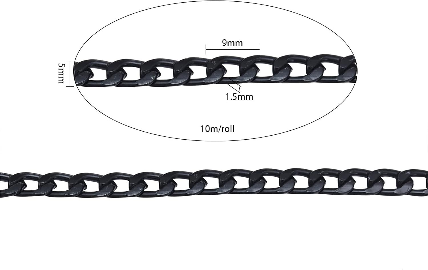Application 10meters Aluminum Twisted Chains Oval Shape with Spool for Jewelry Making