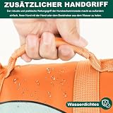 Voarge Hundeschwimmweste für Haie, Hundeschwimmweste mit Griff und Reflektor, Sicherheitsweste für Haustiere (Orange, XS)