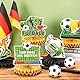JULMELON Fussball Geburtstag Deko, 10 Stück Fussball Deko Geburtstag Kinder Fußball Geburtstag Deko Fußball Party Tischdeko Waben Mittelstücke für Geburtstag Sport Party