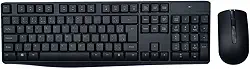 Kit Teclado e Mouse sem Fio Multi 2.4GHz USB com 1600 DPI e 12 Teclas Multimídia – Preto TC269