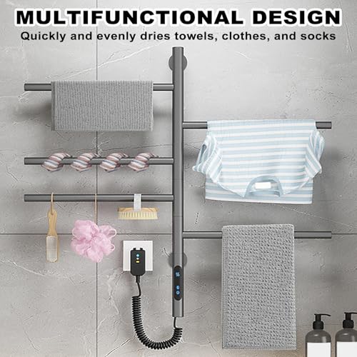 Sèche-serviettes 5 barres acier inox blanc au design minimaliste - 6