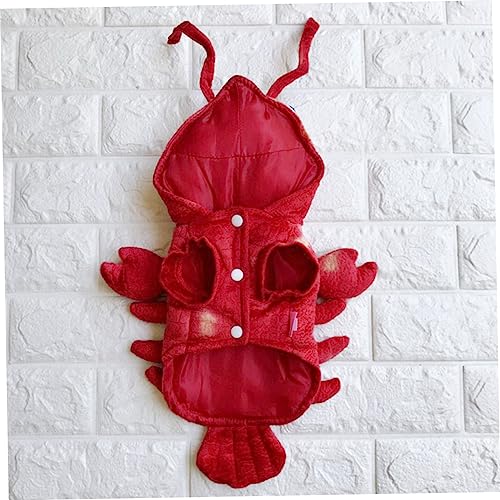 Disfraz de perro cálido y suave en talla S rojo miniatura 2