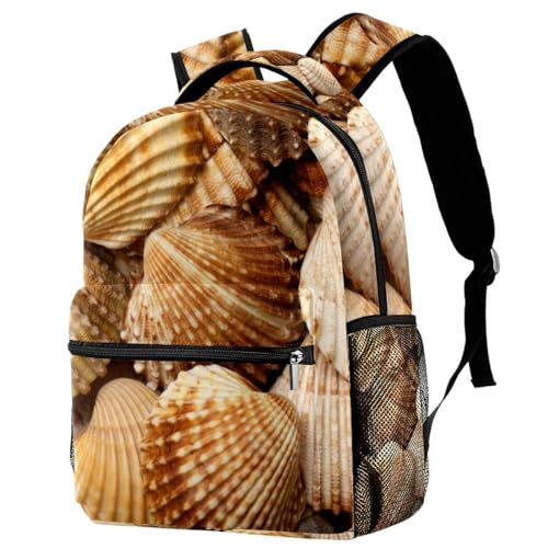 Sac à dos d'école multicolore au motif fond coquillage unique 40cm