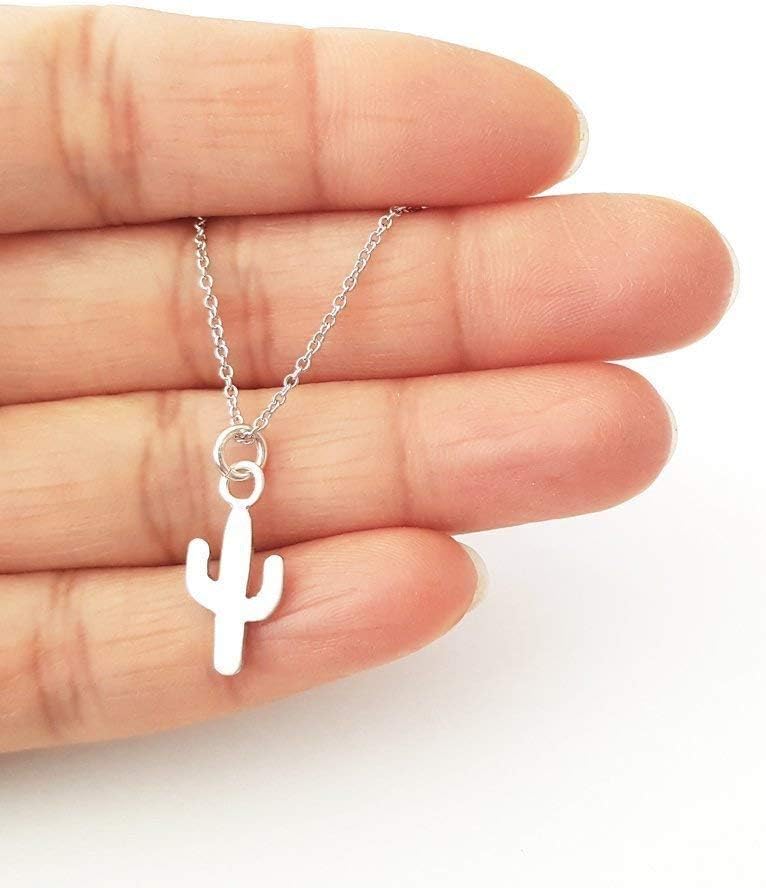 KEVIN N ANNA Sterling Silver Cactus Charm Pendant Necklace, 18" - Image 3