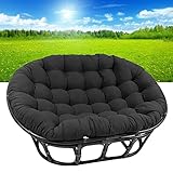 RHXWFDG Papasansessel Kissen,Doppeltes üBergroßEs Papasan,Wasserdicht Egg Chair Kissen,Polster Für Papasansessel,Hängesessel Kissen,Auflage,Ohne Stuhl,170x120cm(Size:170x120cm,Color:Schwarz)
