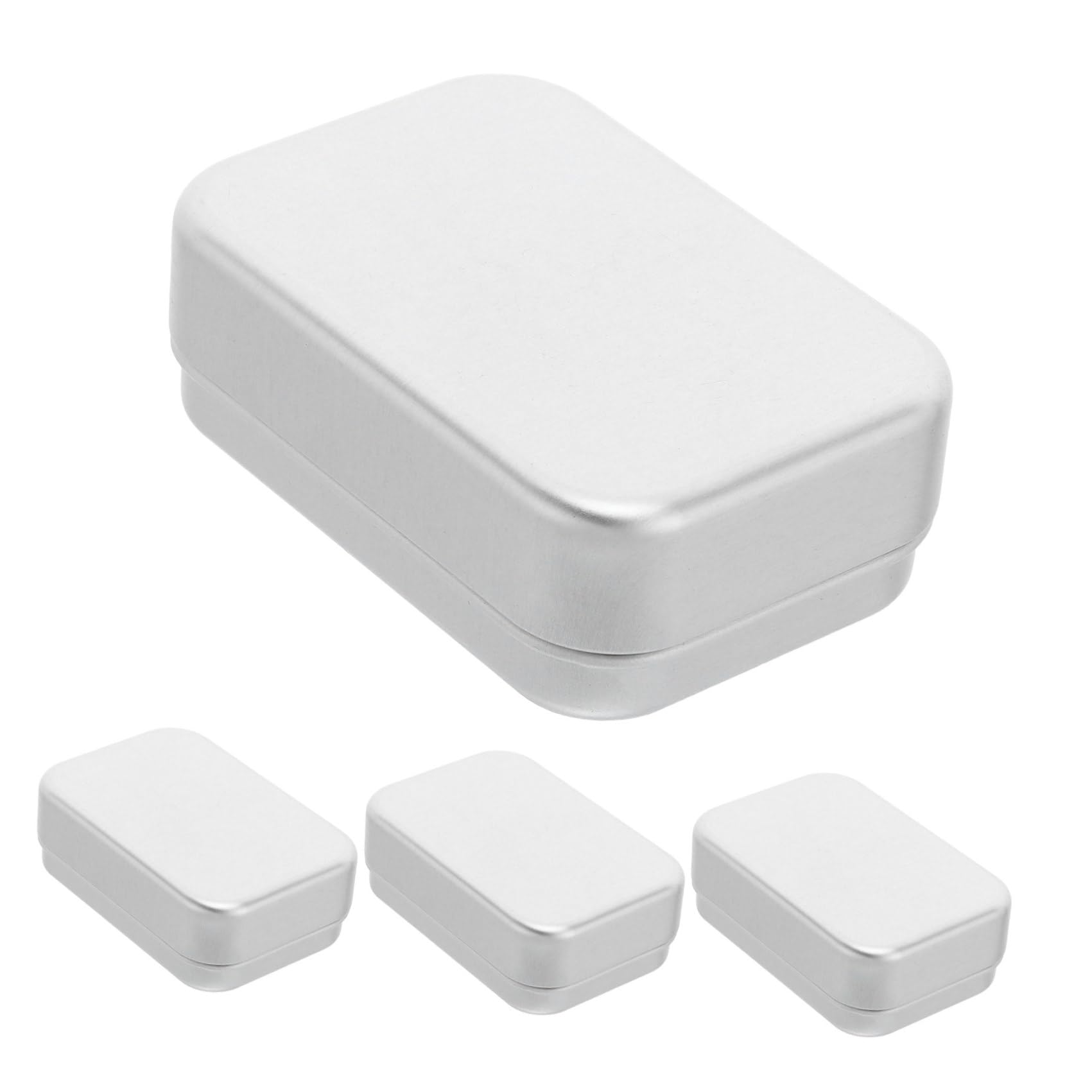 Porte-Savon en Aluminium 180 ML Lot de 4 avec Couvercle Étanche