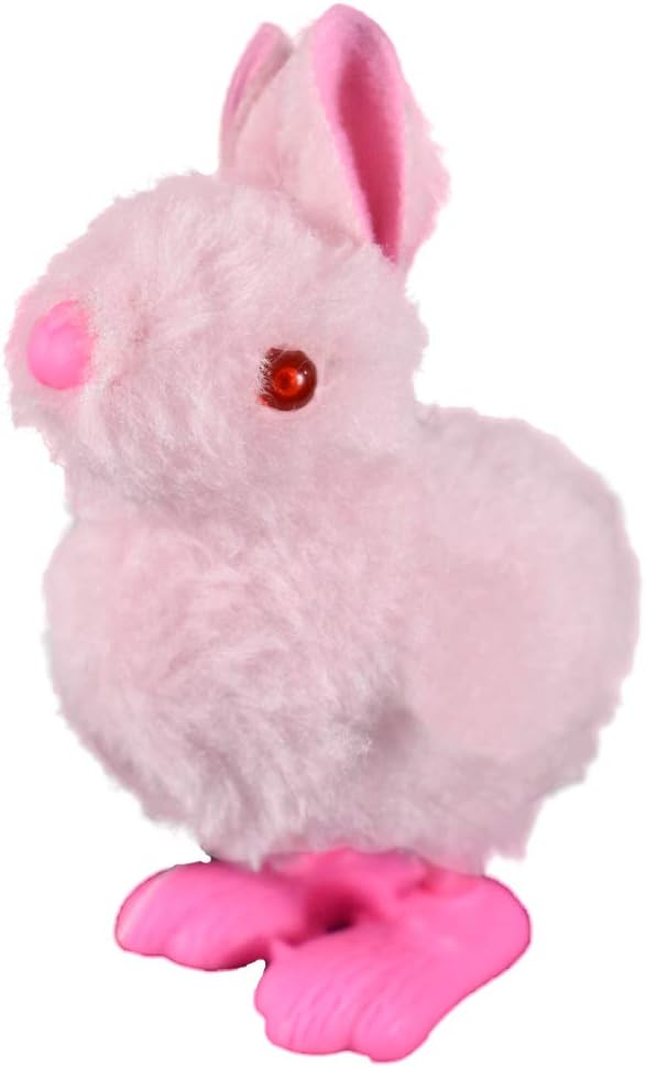 NOVELTY GIANT WWW.NOVELTYGIANT.COM Wind Up Hopping Bunny Easter Egg Bunny 2 Pack (Pink)