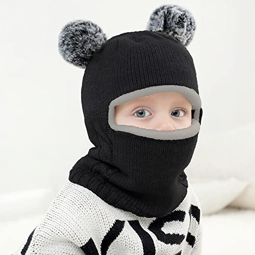 ZWA Baby Girls Boys Winter Hat Scarf Earflap Hood Scarves Toddler Kids2