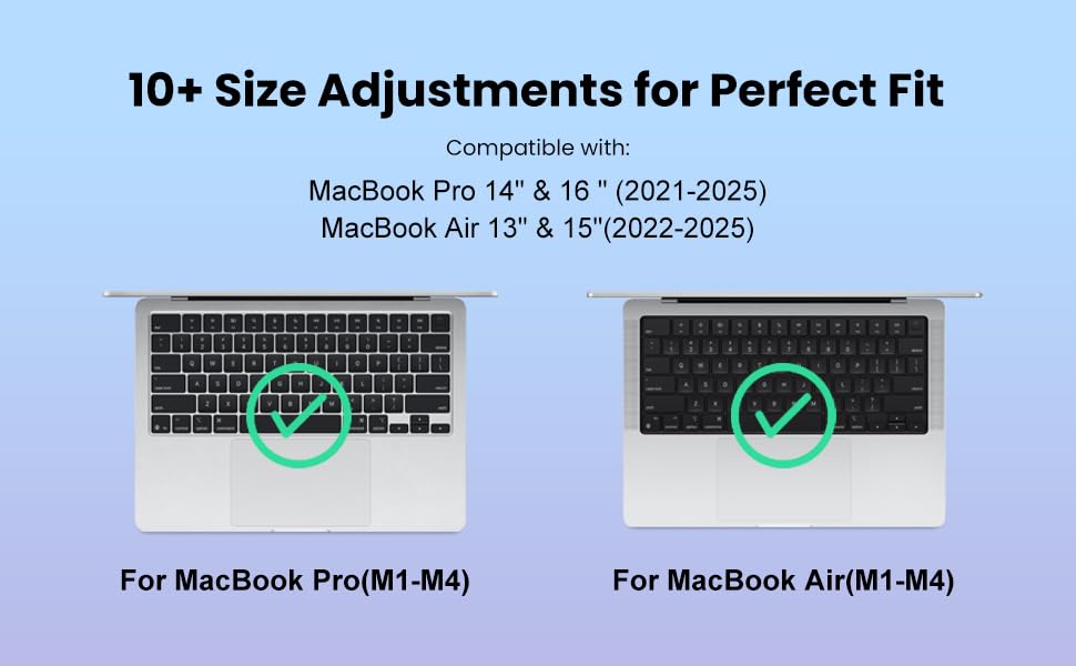Protector de teclado para uñas largas HRH silicona compatible MacBook Pro 13 miniatura 5