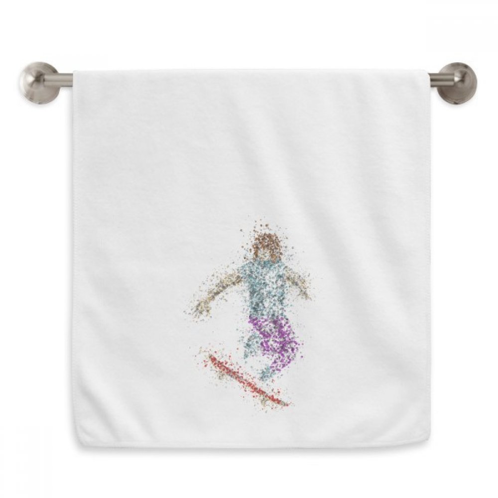 Serviette de ski cartoon 13x29 pouces essuie-main blanc