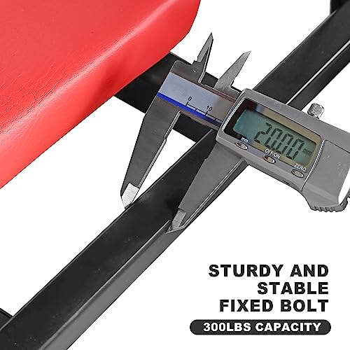 Big Red Z-Creeper Seat,36" Foldable Creeper,2-In-1 Garage Shop Creeper For Auto Repair,36" Red,300 Lbs Capacity,With 6 Pcs Wheels,Atr6505R,Torin #TOP3