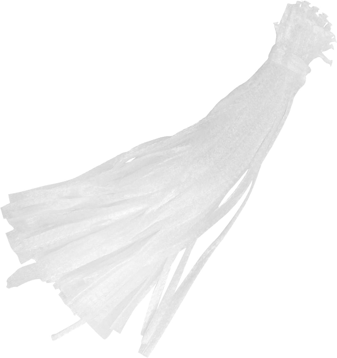 HOMSFOU 100pcs White Plastic Mesh Fruit and Vegetable Storage Net Bags, Reusable Produce Mesh Bags for Grocery Shopping, Kitchen and Travel Food Organization