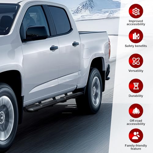 Estribos laterales de 4'' para Chevy Silverado y GMC Sierra miniatura 6