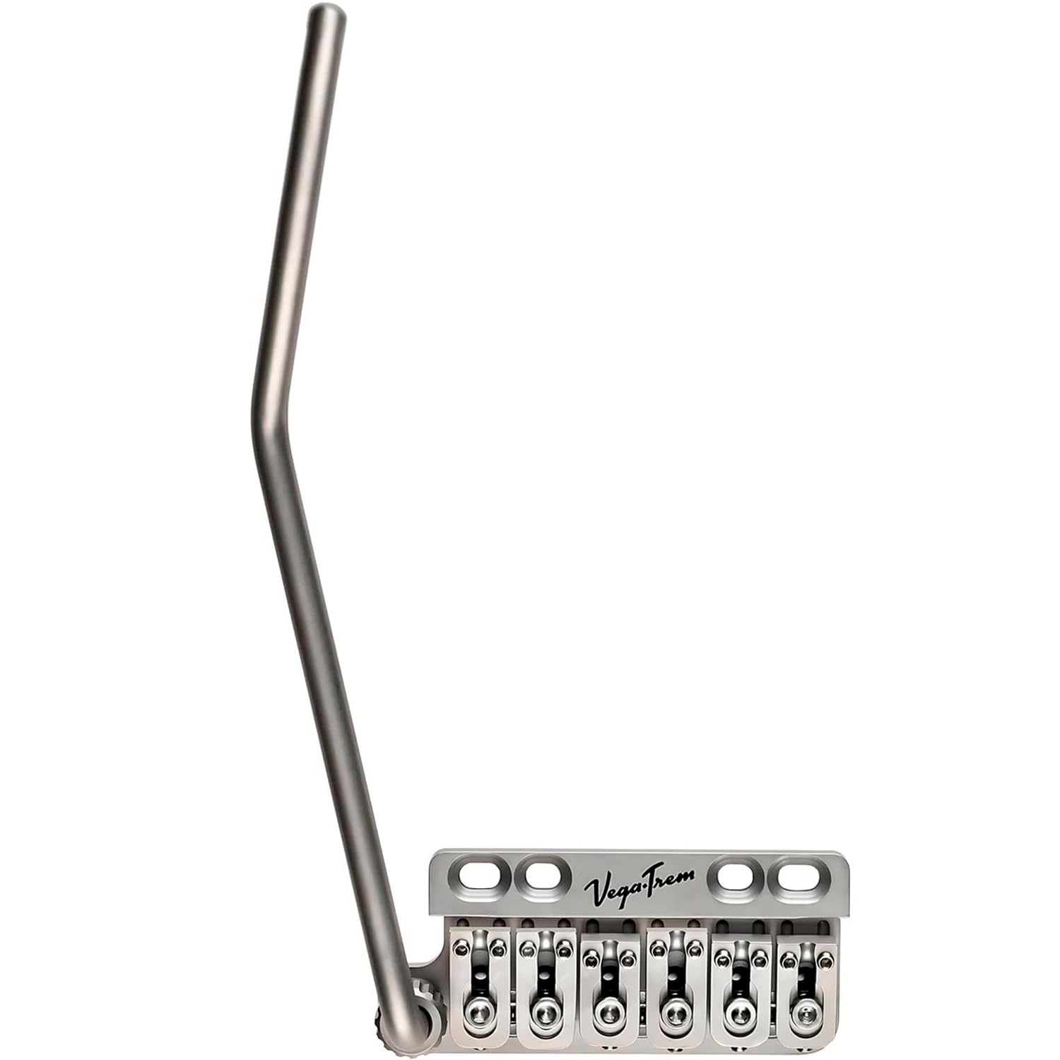 Vega Trem VT1 Special Linkshänder Gitarre 6 Schrauben Tremolo Bridge für Strat | Drop-in 6-Schrauben-No-Mod-Ersatz, 2-Wege-Vibrato, stabile Stimmung, Messingblock, satiniert