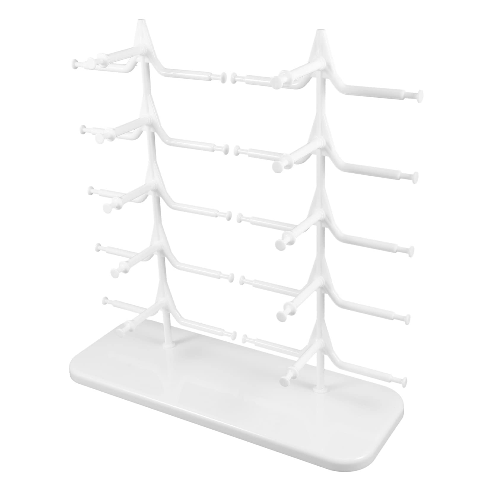 Didiseaon Expositor de Gafas de Sol White Base Estable y Diseño Desmontable para Almacenamiento y Organización de 10 Pares
