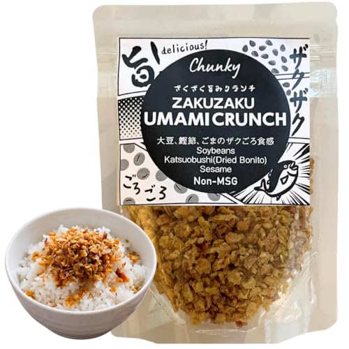 Tastrip UMAMI CRUNCH Furikake 40g – Condimento japonés y para arroz con copos de bonito, sésamo y soja – Para arroz, sushi, poke y ensaladas – Sin MSG