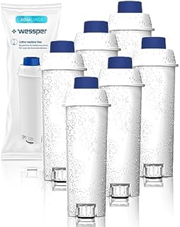 Wessper Filtr do Ekspresu do Kawy, Kompatybilny z DeLonghi DLSC002, SER3017 & 5513292811 Ekspres DeLonghi ECAM, ESAM, ETAM (zestaw 6 szt)