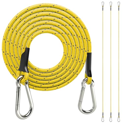 sprookber 60 Inch Bungee Cords with Stainless Steel Carabiner, Heavy Duty Strong Bungee Cords for Camping, Tarps, Bike Rack, Hand Carts etc, Set of 4