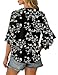GKBK Womens 3/4 Sleeve Tops Dressy Casual Business Work Blouses Office Shirts Black M