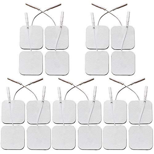 20-Pack TENS Unit Electrodes Replacement Pads 2" Square Shape Massage Electrode Pads