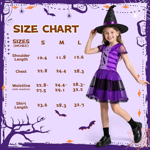 Disfraz de Bruja Morada para Niñas 5-12 Años miniatura 7