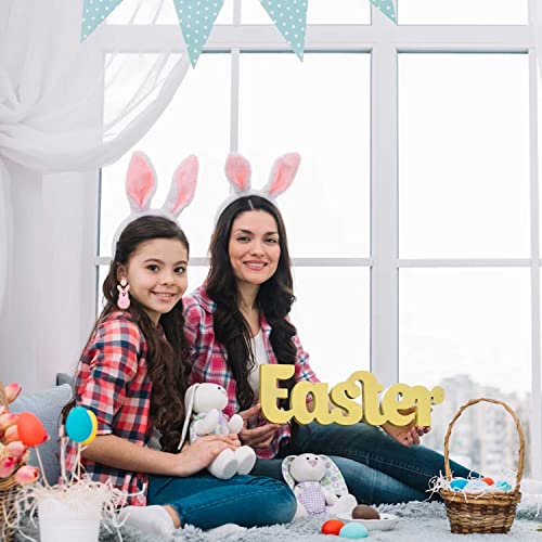 2 Pairs Easter Earrings For Women Beaded Easter Egg Bunny Earrings Letter Happy Easter Earrings Cute Rabbit Dangle Earrings Spring Holiday Jewelry Gifts (Style C) #TOP2