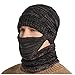 MINGCHE Beanie Mütze Herren-Damen Wintermütze Warme Schal-Set Strickmütze und Schutzmaske Zweiteiliger Anzug Draussen Skimütze Wollmütze Laufmütze