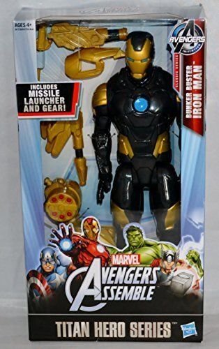 Marvel Avengers Titan Hero Series Bunker Buster Iron Man Figure .HN#GG_634T6344 G134548TY45141