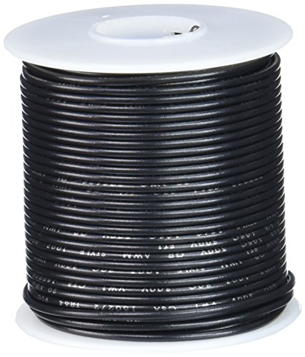 Remington Industries 20UL1007SLDBLA UL1007 20 AWG Gauge Solid Hook-Up Wire, 300V, 0.0320