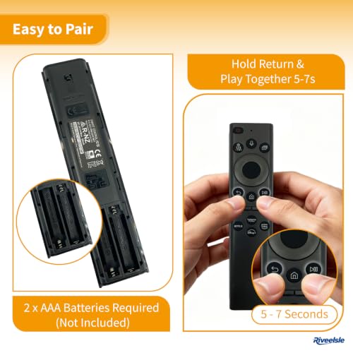 Image of Smart Voice Remote Fits Samsung Neo QLED OLED Crystal UHD TVs 2019-2026 | 2s Bluetooth & 0.2s React, Fits OLED S90 S95 S85, Crystal RU TU AU BU CU DU EU FU Frame, Replace BN59-01330 /01357 /01432 /01385
