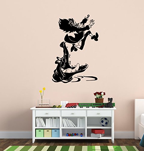 Vinilo decorativo Peter Pan Captain Hook y Tic Tock 18x27 pulg miniatura 2