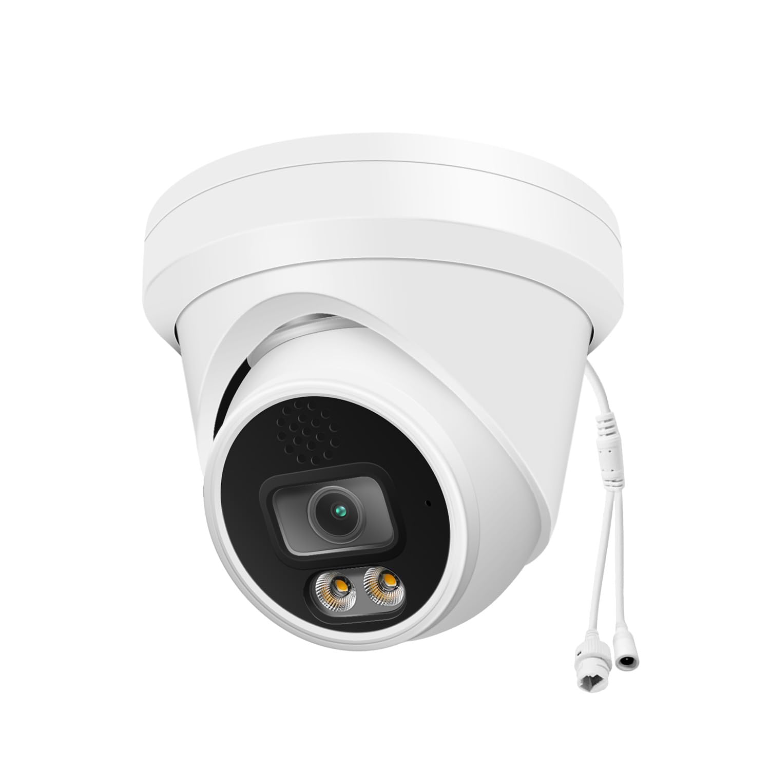 Real HD6MP Add-On Full Color Night Vision Dome IP Camera for IP NVR Systems, with Visiable White Lights, 105° Viewing Angle, Outdoor, Compatible with Ⲏіk NVR, NDAA Compliant