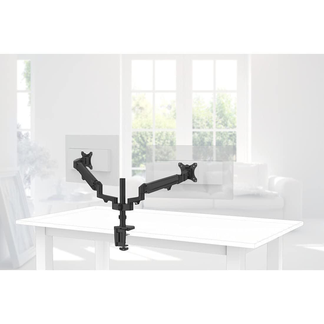Hama Uchwyt do monitora 13"-32" do zamontowania na biurko (2 ramiona, VESA 100x100, obrót 180) czarny