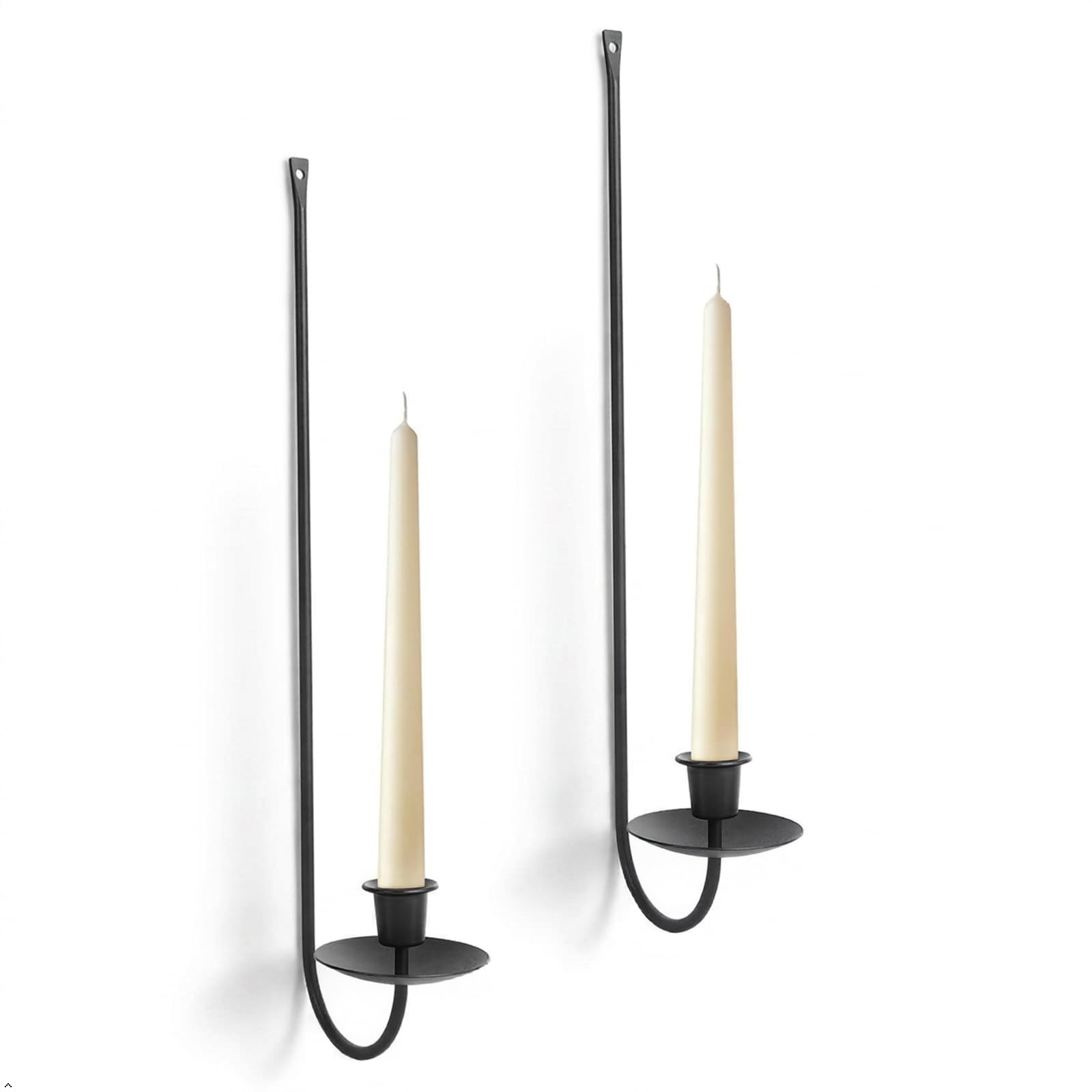 Batoslee Black Metal Candle Sconces
