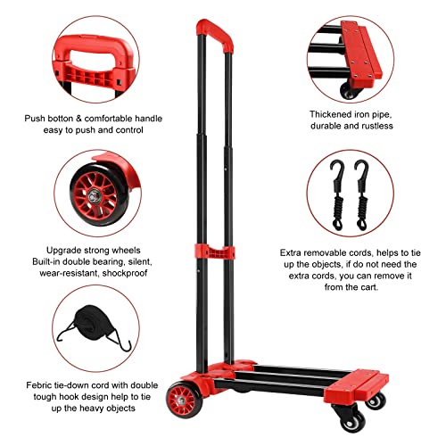 Reviews for KEDSUM Folding Hand Truck 70 Kg/155 lbs Heavy Duty 4Wheel