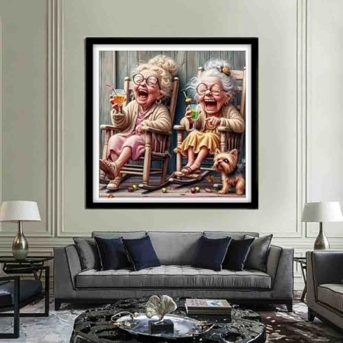 Image of DYAIANGMU Stamping Cross Stitch Kit,Granny Stitch Kit for Adult Beginners, Full Line DIY Cross Stitch Stitching Kit for Home Decor Cross Stitch Patterns 13.7x13.7 inches