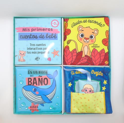 Mis primeros cuentos de bebé - Tres cuentos interactivos para los más pequeños: ¡Un libro de tela con solapas, un libro de tela con un juguete y un ... con tinta mágica!: 6 (Cuentos para bebés)
