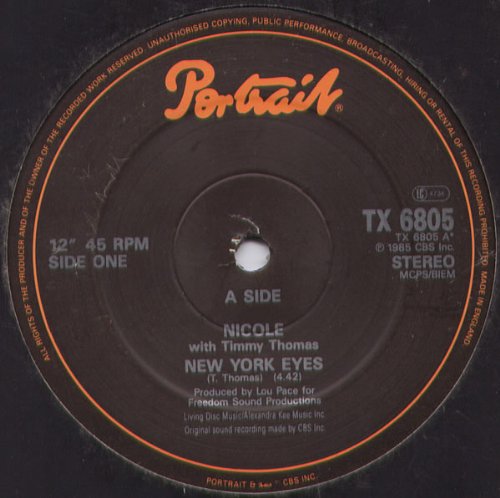 New York Eyes - Nicole J McCloud With Timmy Thomas / Nicole J McCloud 7" 45