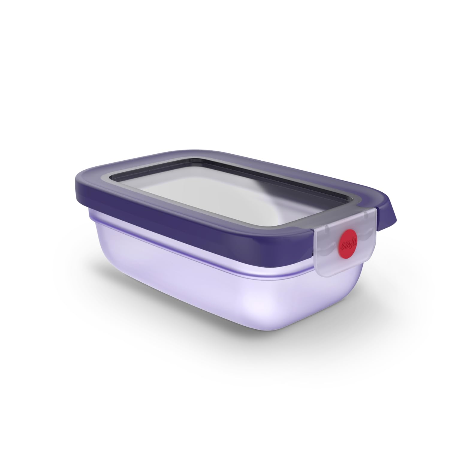 EMSA oneClick Frischhaltedose, verschlossen mit nur 1 x Klick, Lebensmittel 2 x länger frisch, 100% dicht, Made in Germany, 0,5L, gefrier-, mikrowellen- und spülmaschinengeeignet, violett, N1210300