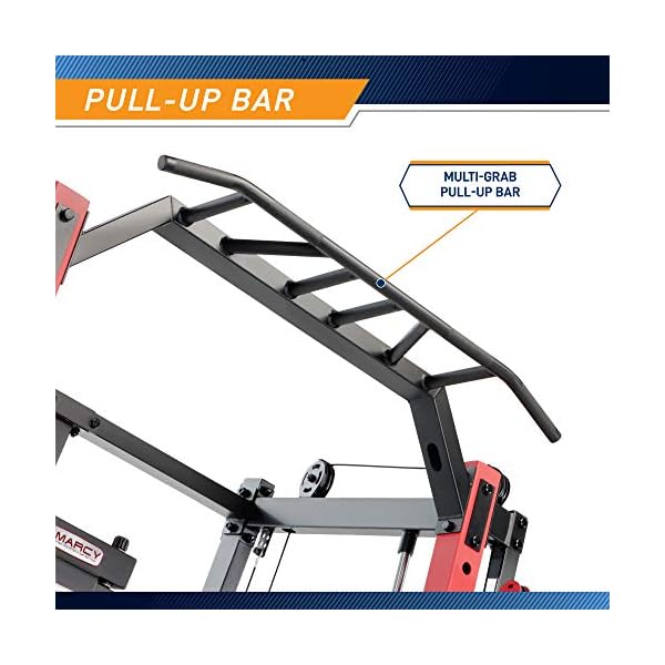 Marcy-Smith-Machine-Cage-System-Home-Gym-Multifunction-Rack-Customizable-Training-Station-SM-4033-Red Marcy Smith Machine Cage System Home Gym Multifunction Rack, Customizable Training Station SM-4033, Red