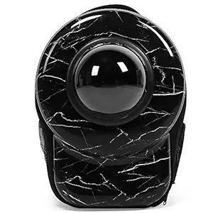 Pet Carrier Backpack, Comfortable Space Capsule Backpack Pet Bubble Traveler Knapsack Cat Backpack Carriers Bag, for Cat Dog(Black Stone Pattern)