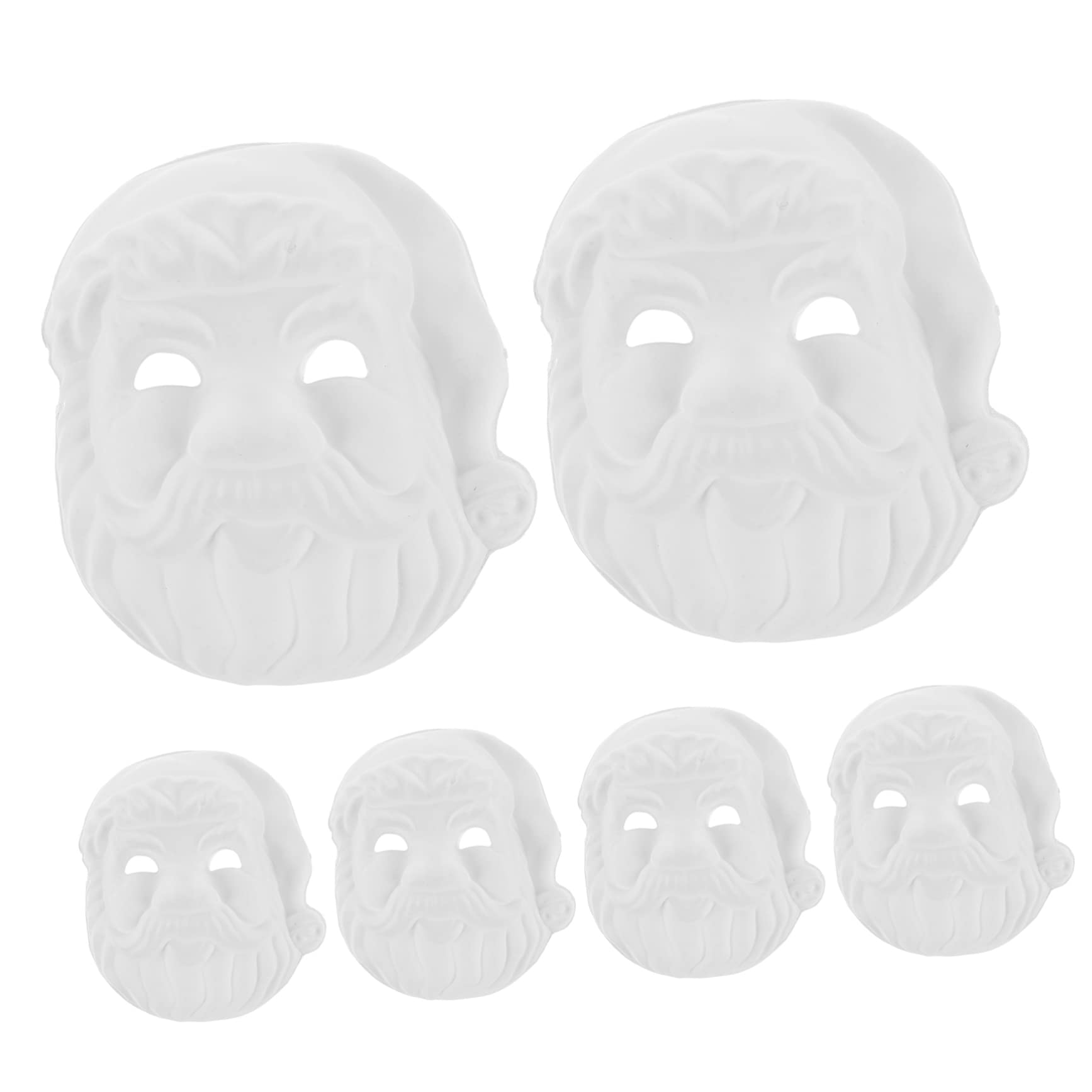 VICASKY 30pezzi Santa Claus Maschere Vuote Per Compleanni e Creativi Forniture Per Mascherate e Decorazioni Natalizie