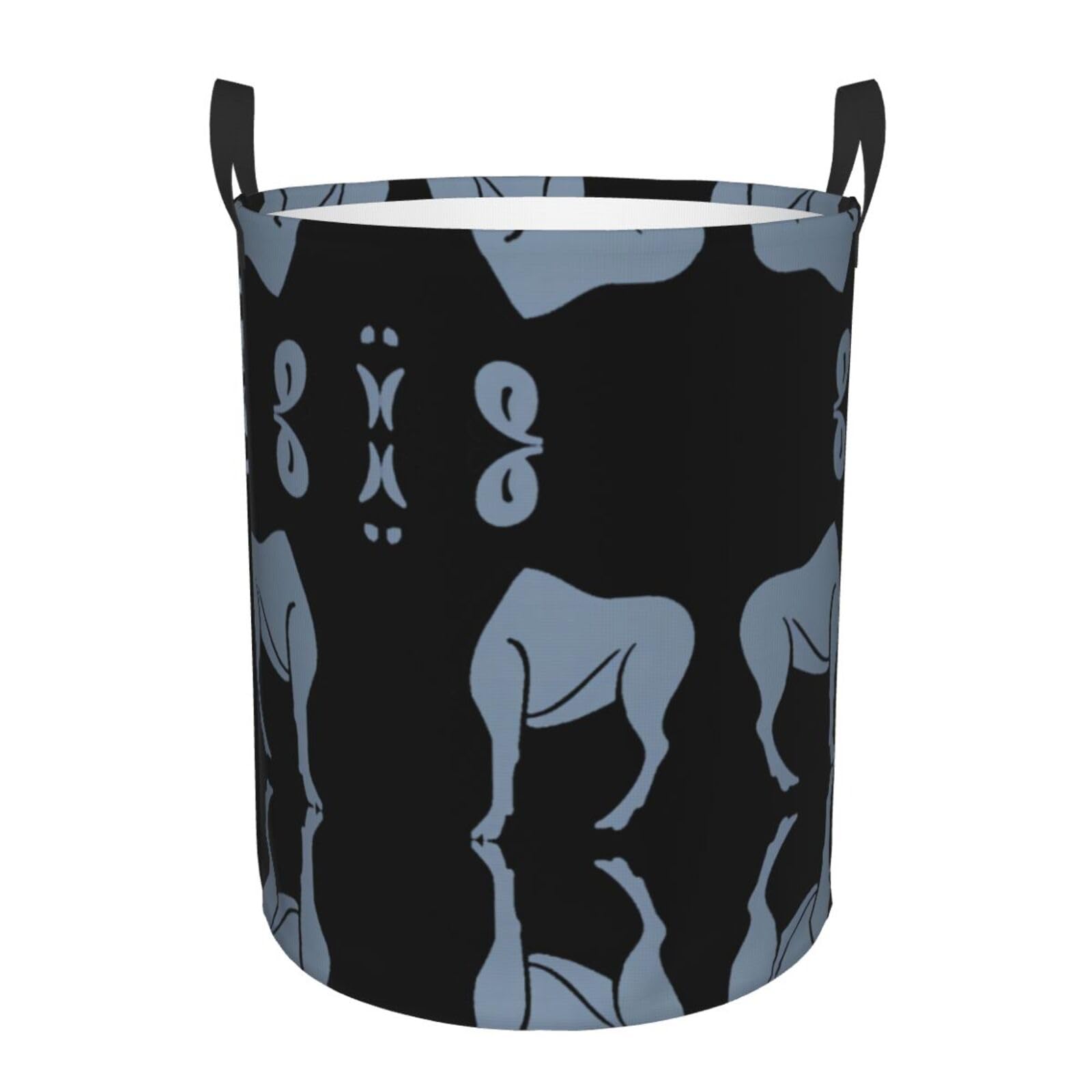 M Circular Hamper Ram Zodiac Sign Print for Dirty Clothes