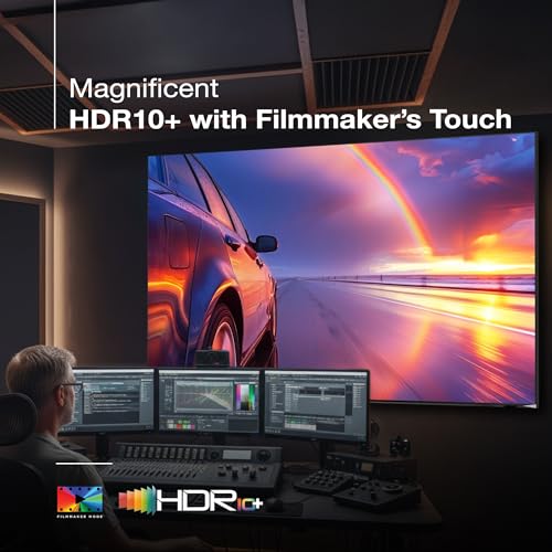 Image of SANSUI 254cm (100) 4K QLED+ Smart Google TV with Dolby Vision, HDR10+, Antiglare Display, 60W Dolby Atmos Sound with Subwoofer, 120Hz Refresh Rate, MEMC JSW100GSQLEDFF (Black)