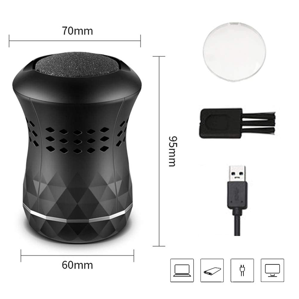 Removedor de callos eléctrico - Lima portátil para pies de piel muerta, amoladora de pies con carga USB con aspiradora, amoladora de pies de doble velocidad inalámbrica para talones agrietados, blanco