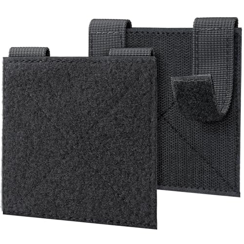 Pitozer Molle Patch Panel 2/4 Pcs Tactical Hook&Loop Adapter Panel Morale Patch Board for Molle Accessories Plate Vest Carrier and Backpack 4X4