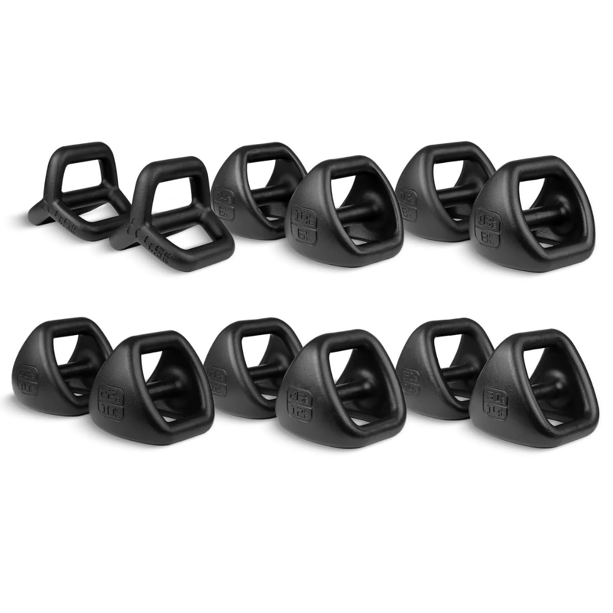 TRX YBell Pro Series 3-in-1 Dumbbell, Kettlebell and Push Up Stand Workout Equipment | Commercial Grade Powder Coated Surface | Perfect for Strength