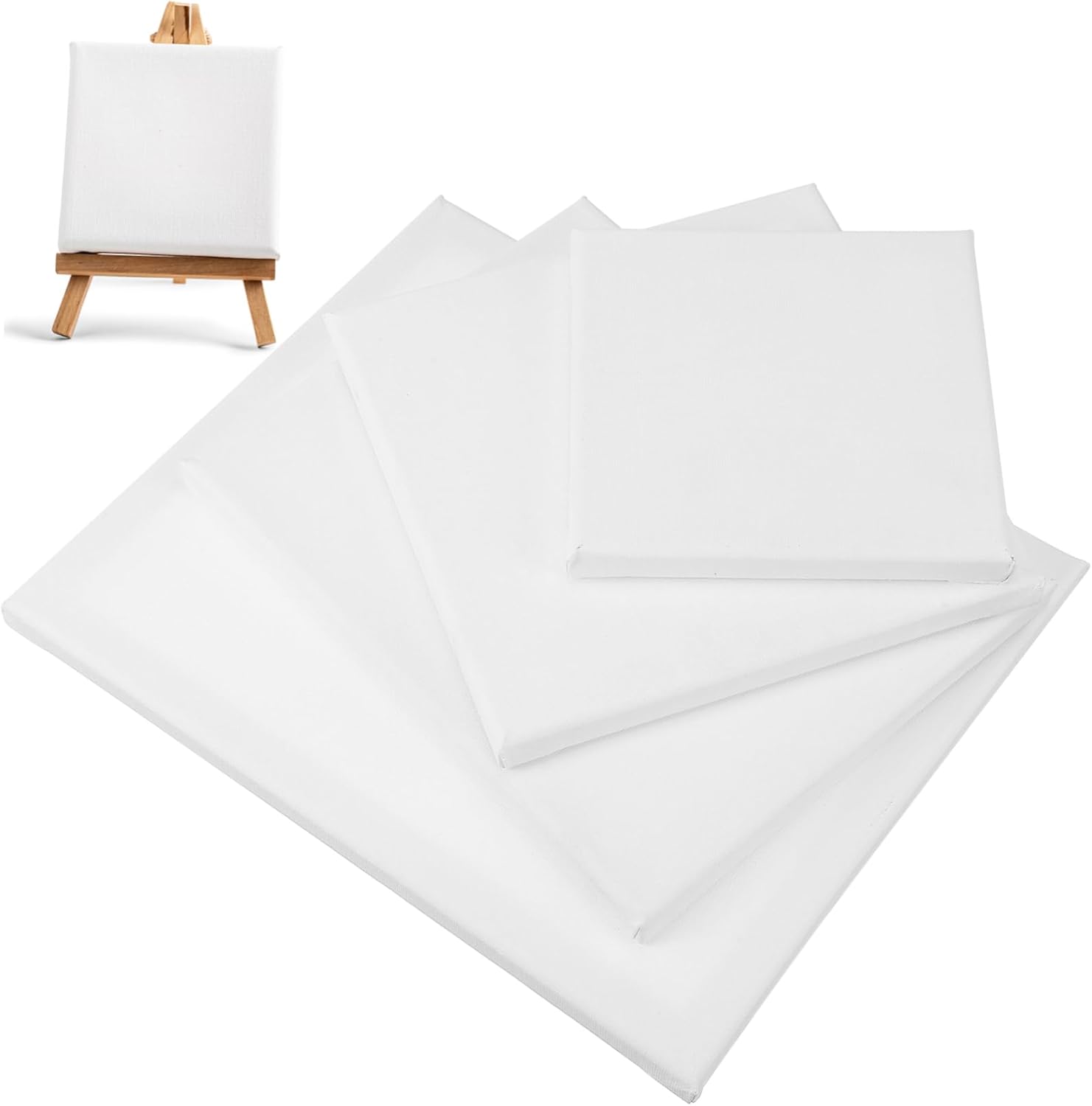 12pcs Mini Blank Canvas Panels for Painting 100% Cotton Artist Canvas Boards for Oil and Acrylic Art for Beginners and Artists