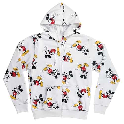 Disney Mickey Mouse Around Me Zip Up Adult Mens Sweatshirt